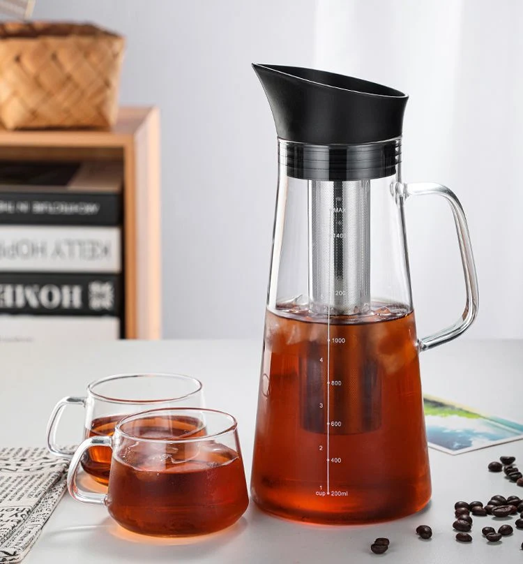 Cold Brewing Coffee Pot Glass Teapot Cold Drinking Jug Coffee Maker Pot Glass Coffeepot