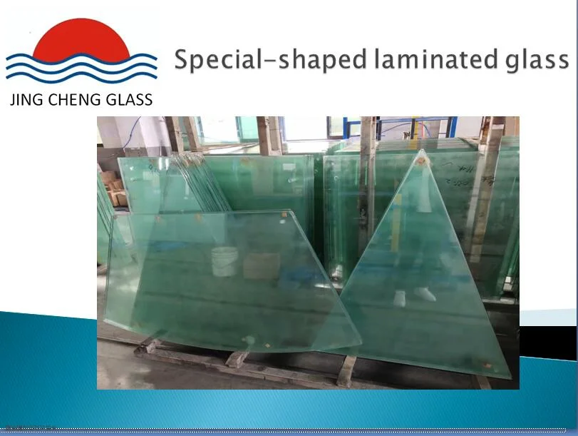 Water Knife Cutting Laminated Glass of Various Shapes