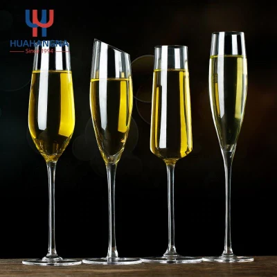Flûtes à Champagne à tige colorée sans plomb, vente en gros, Logo personnalisé, différentes tailles, pour fête de mariage