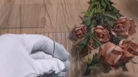 Verre trempé ondulé d'eau claire pour le verre décoratif à la maison de porte